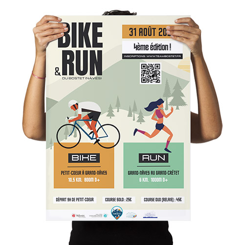Création de flyer course bike & run